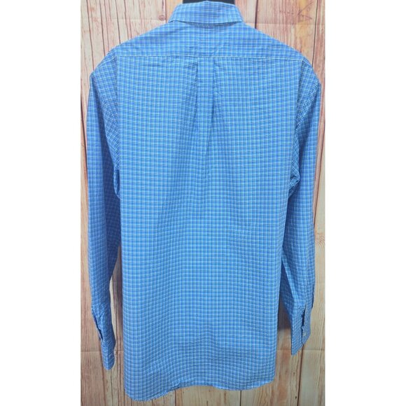 Ralph Lauren Mens Classic Fit Blue Plaid Dress Shirt XL - Picture 2 of 8